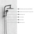 10" Round Rain Shower Head Set 3-Mode Handheld Gooseneck Black - product image 10