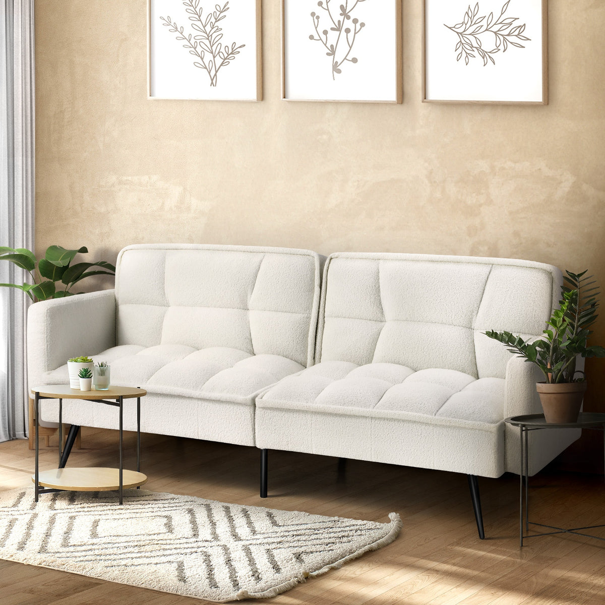 Oikiture 3-Seater Sofa Bed - Default Title