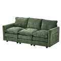 Oikiture 3 Seater Sofa Cushion Lounge Couch - Green