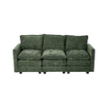 Oikiture 3 Seater Sofa Cushion Lounge Couch - Green