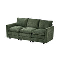 Oikiture 3 Seater Sofa Cushion Lounge Couch - Green