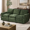 Oikiture 3 Seater Sofa Cushion Lounge Couch - Green