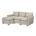 Oikiture 3-Seater Sofa with Ottoman