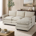 Oikiture 3-Seater Sofa with Ottoman