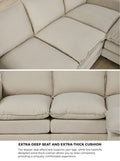 Oikiture 3-Seater Sofa with Ottoman