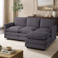 Oikiture 3-Seater Sofa with Ottoman