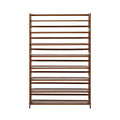 Oikiture Shoe Rack Storage Organizer Bamboo Stand 8 Shelves
