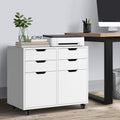 Oikiture Tall Filing Cabinet - White
