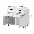 Oikiture Filing Cabinet - 2-Door 4-Drawer
