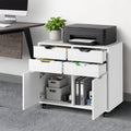 Oikiture Filing Cabinet - 2-Door 4-Drawer