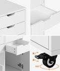 Oikiture Filing Cabinet - 2-Door 4-Drawer