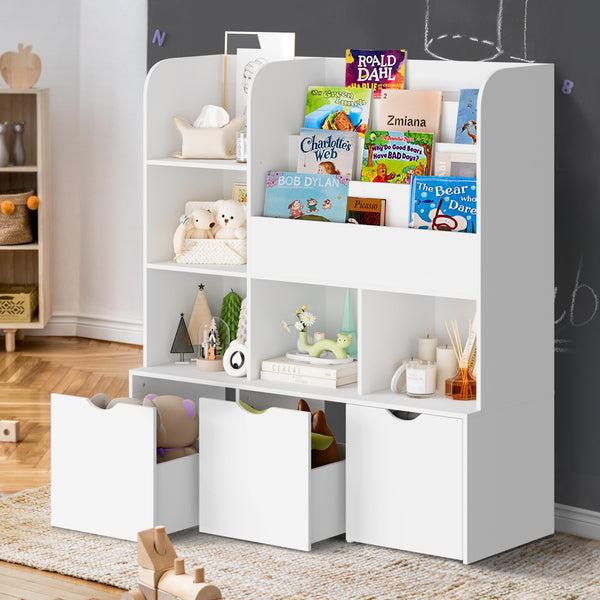 Oikiture Kids Bookcase with Storage Chest