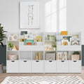 Oikiture Storage Cabinet - Antique Brown Bookcase