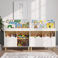 Oikiture Kids Storage Organiser Rack Toddler Bookshelf Toy Shelves