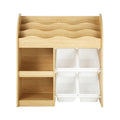 Oikiture Kids Storage - Walnut Bookshelf