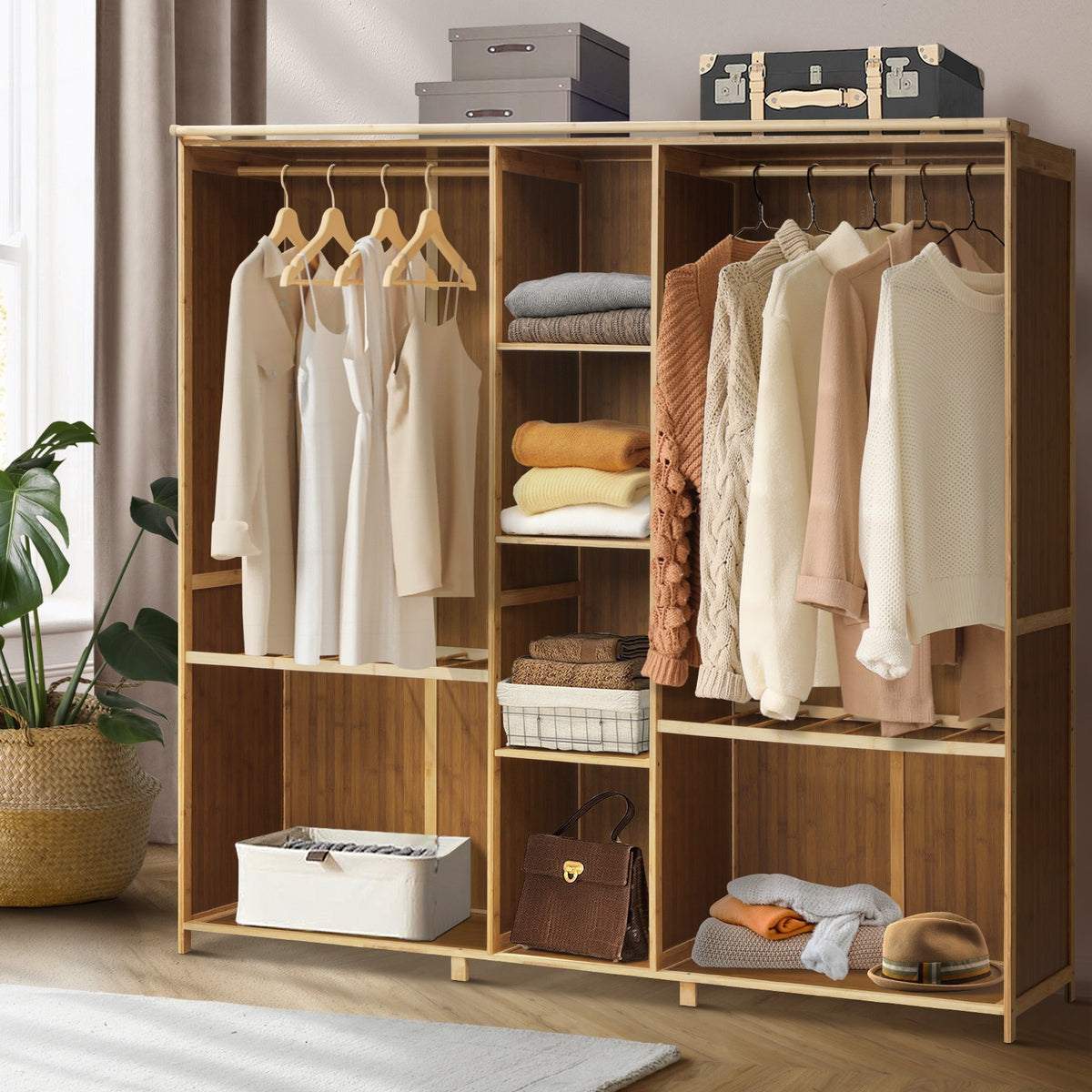 Oikiture Bamboo Open Wardrobe - Default Title