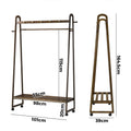Oikiture Clothes Rack Garment Coat Stand Hanging Rail
