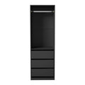 Oikiture Wardrobe - 3-Drawer Hanging