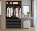 Oikiture Wardrobe - 3-Drawer Hanging