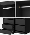 Oikiture Wardrobe - 3-Drawer Hanging