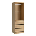 Oikiture Wardrobe - 3-Drawer Hanging