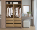 Oikiture Wardrobe - 3-Drawer Hanging