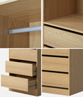 Oikiture Wardrobe - 3-Drawer Hanging