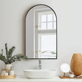 Oikiture  Arched Wall Mirror - Black