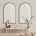 Oikiture  Arched Wall Mirror - Black