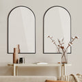 Oikiture  Arched Wall Mirror - Black