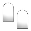 Oikiture  Arched Wall Mirror - Black