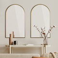 Oikiture  Arched Wall Mirror - Gold