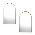 Oikiture  Arched Wall Mirror - Gold