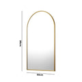Oikiture  Arched Wall Mirror - Gold