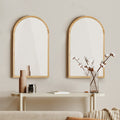 Oikiture  Arched Wall Mirror - Natural