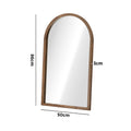 Oikiture  Arched Wall Mirror - Brown