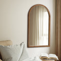 Oikiture  Arched Wall Mirror - Brown