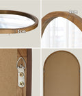 Oikiture  Arched Wall Mirror - Brown