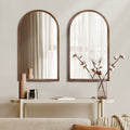 Oikiture Arched Bathroom Wall Mirror