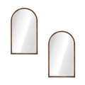 Oikiture  Arched Wall Mirror - Brown
