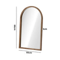Oikiture  Arched Wall Mirror - Brown