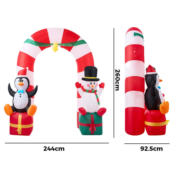 Tinseltown 2.6M Christmas Inflatable Archway Xmas Outdoor Decoration LED Lights
