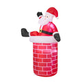 Tinseltown 1.8M Christmas Inflatable Santa Chimney LED Lights Outdoor Decoration