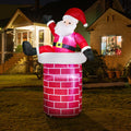 Tinseltown 1.8M Christmas Inflatable Santa Chimney LED Lights Outdoor Decoration