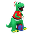 Tinseltown Christmas Inflatable Dinosaur 1.8M Xmas LED Lights Outdoor Decoration