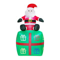 Tinseltown 1.8M Christmas Inflatable Santa Gift Box LED Light Outdoor Decor