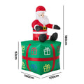Tinseltown 1.8M Christmas Inflatable Santa Gift Box LED Light Outdoor Decor