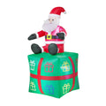 Tinseltown 1.8M Christmas Inflatable Santa Gift Box LED Light Outdoor Decor