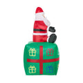 Tinseltown 1.8M Christmas Inflatable Santa Gift Box LED Light Outdoor Decor
