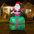 Tinseltown 1.8M Christmas Inflatable Santa Gift Box LED Light Outdoor Decor